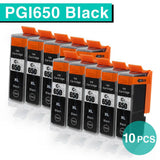 2-10 BLACK PGI-650XL PGI650XL ink cartridges for Canon MG6660 MG5660 MX926
