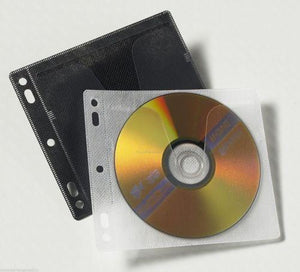 300 Premium BLACK sleeves CD DVD BDR DOUBLE Sided Plastic Sleeves Holds 2 discs