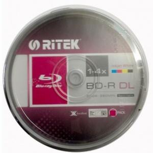 100 x Ritek Blu-ray BD-R 4x 50GB inkjet printable - High Capacity Blu ray bdr Di