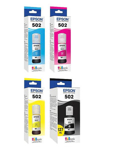 Epson Genuine T502 BK/C/M/Y Ink Bottle Set->ET2700/ET2750/ET3700/ET4750 T03K192