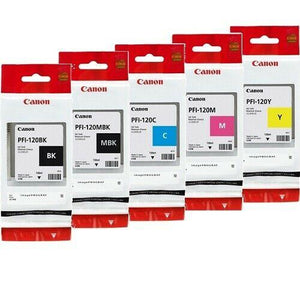 NEW Canon PFI120 Matte Black Cyan Magenta Yellow Ink Cartridge for TM-300 TM-200