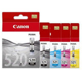 NEW CANON Genuine Original Ink PGI520 CLI521 Photo Black Cyan Magenta Yellow Grey